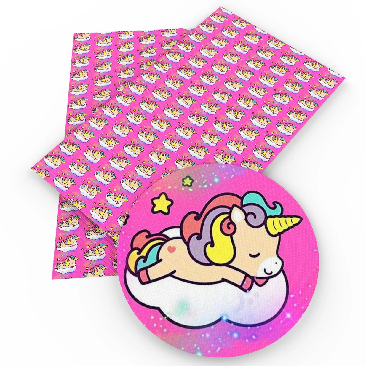 Единорог Ткань Полиэстер Хлопковая подкладка Пончики Леденцы Торт Кошка для шитья Хобби Платье Пэчворк Ручной работы c22645.