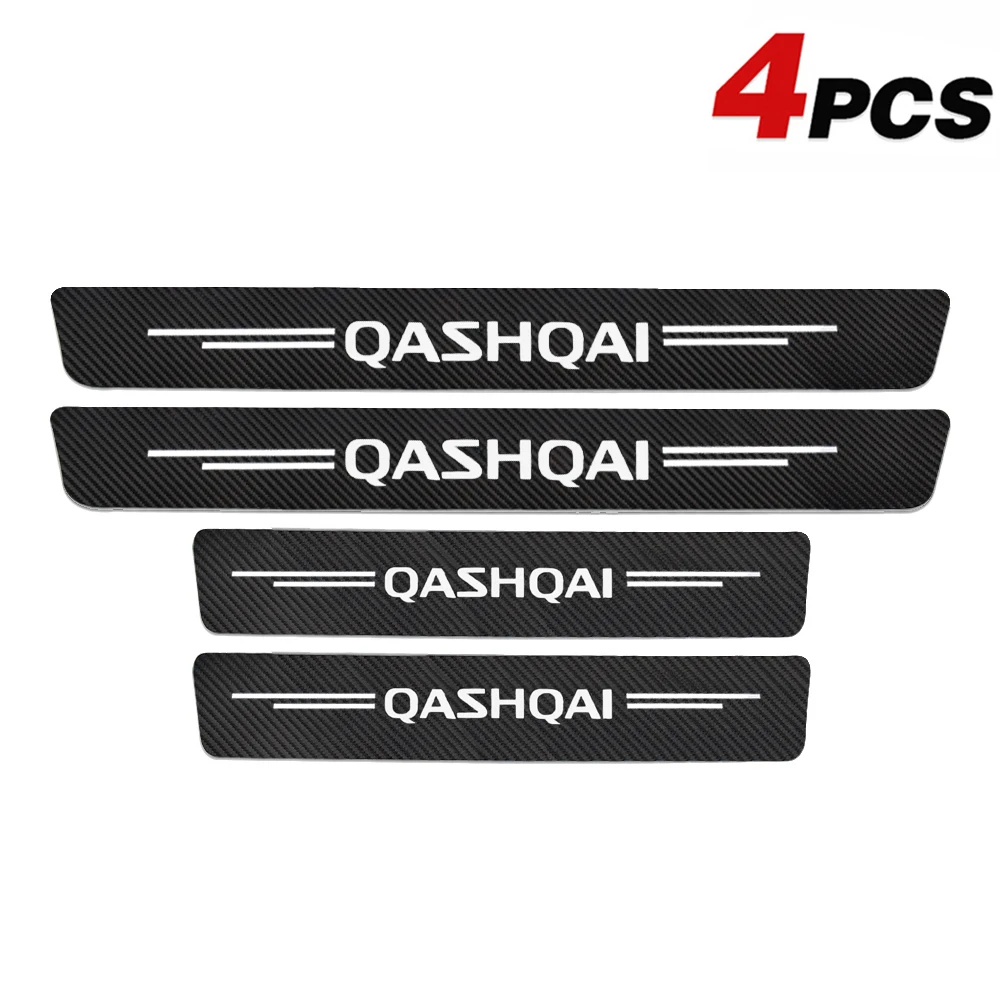 

4Pcs For Nissan Qashqai J10 J11 2021 2020 2019 2018 2017 2016 2015 2014 -2007 Car Door Threshold Sill Sticker Tuning Accessories