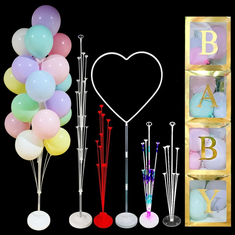 

13Tubes Balloon Stand Balloon Holder Column Confetti Balloons Birthday Party Wedding EID Mubarak Decoration Baby Shower Supplies