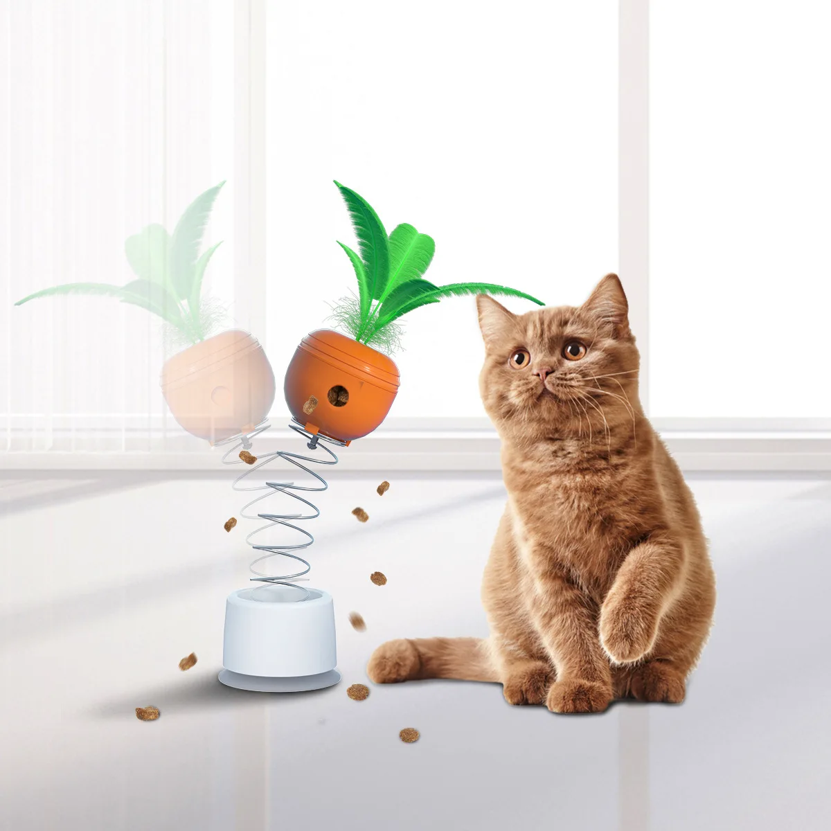 

Pet puzzle toys leaky food apparatus relief carrot teasing cat toys swing not fall slow food apparatus