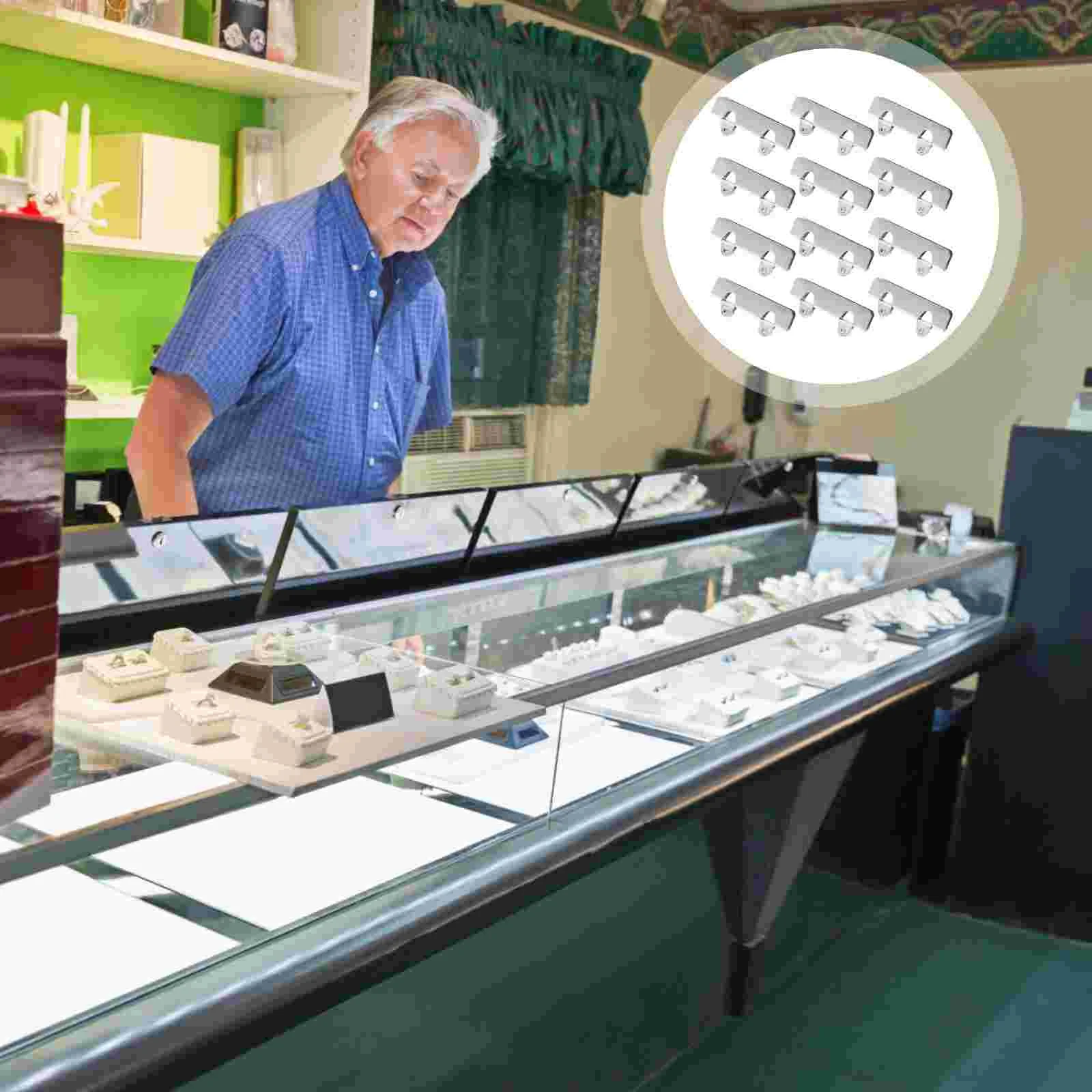 

20 Pcs Glass Door Wheel Pulley Clamp Sliding Furniture Accessories Cold Rolled Steel Clamps