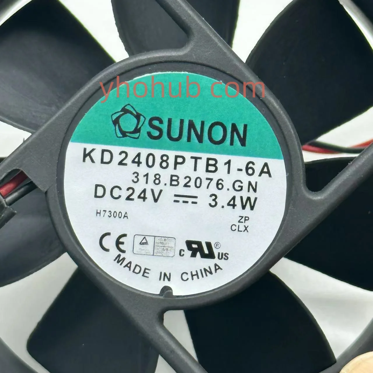 SUNON KD2408PTB1-6A 318.B2076.GN DC 24V 3 4 W 2-проводной 80x80x25 мм вентилятор охлаждения сервера