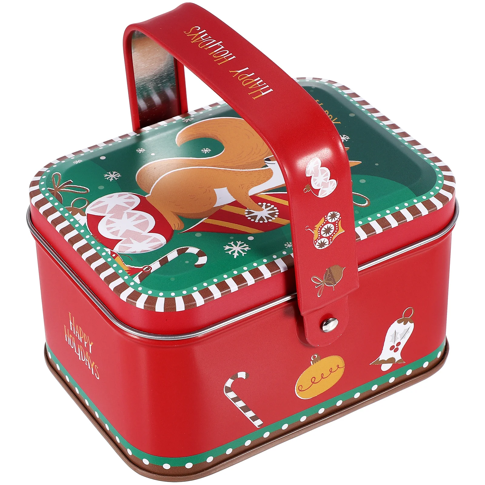 

Christmas Treat Containers Tinplate Cookie Biscuit Candy Storage Holder Sugar Case Supplies