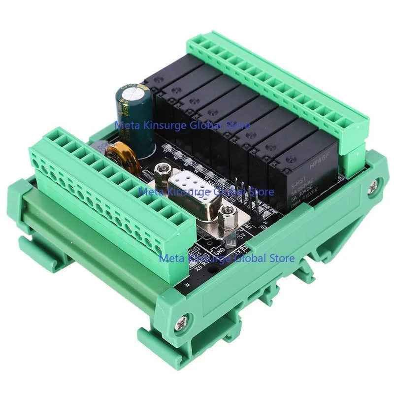 Фото Плата ПЛК FX2N-20MR-232 5A DC24V с корпусом, модуль релейного выхода 12 входов 8 выходов, высокоскоростной аналоговый вход для счетных устройств 2AD 0-10В №5
