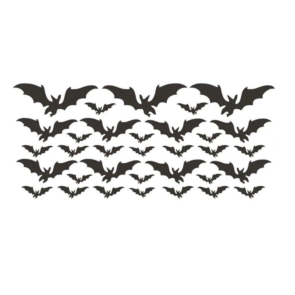 

1PC Adhesive Environmental Friendly Removable Bats Wall Decal Wall Sticker