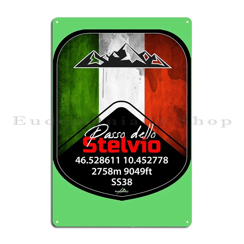 Металлический знак Stelvio Pass Passo Dello Andamp Италия кинотеатр Ретро дизайн живописи