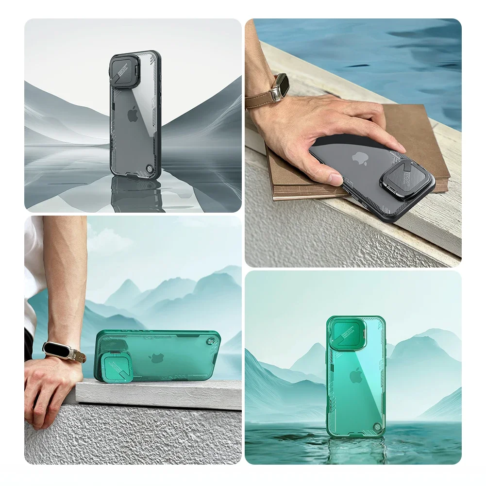 Фото NILLKIN для iPhone 16 Pro Max/16 Pro iceblade Prop, прозрачный прозрачный объектив 360, защитная задняя крышка для полной камеры №4