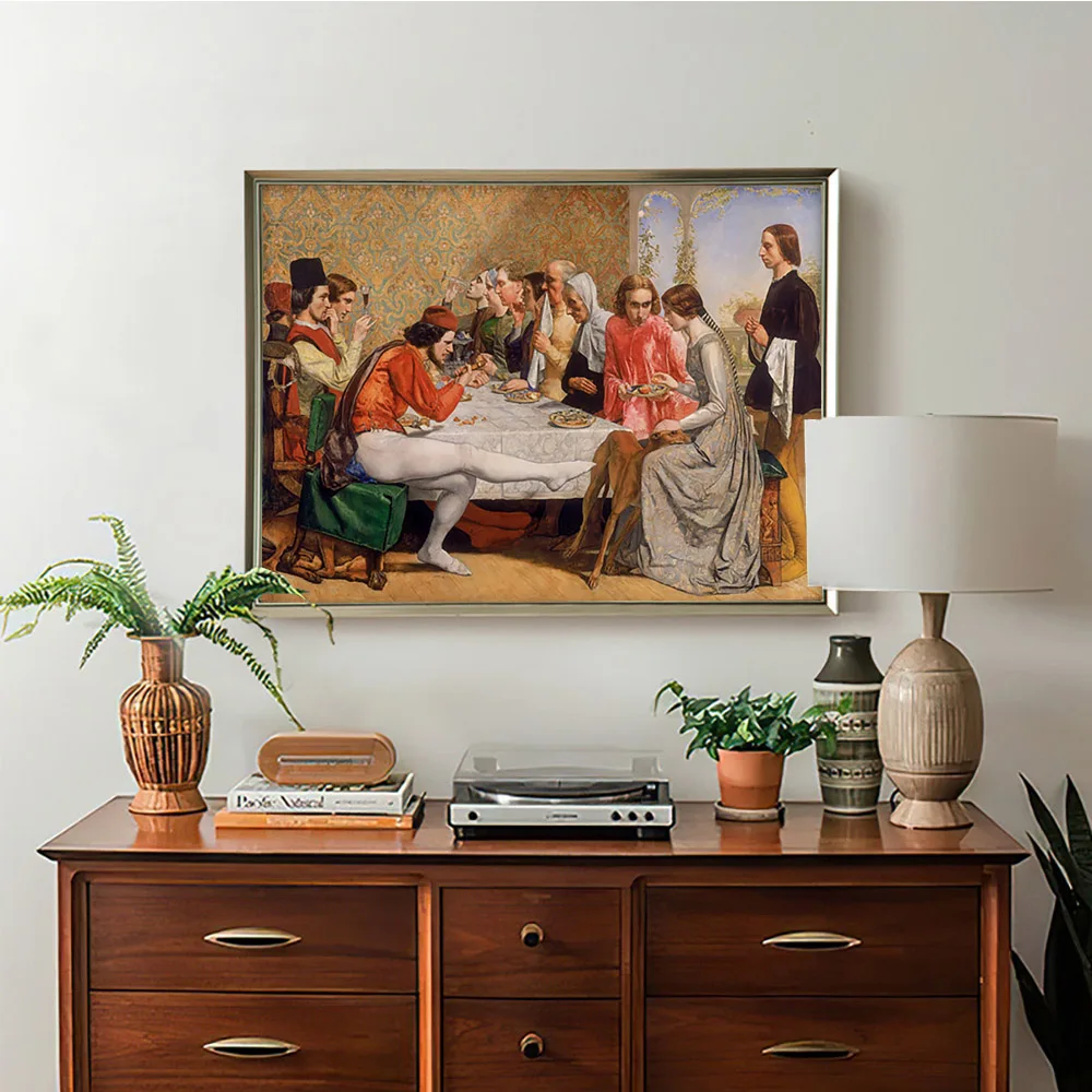

John Everett Millais Exhibition Museum Art Print Poster Isabella Canvas Painting Decor Wall Stickers
