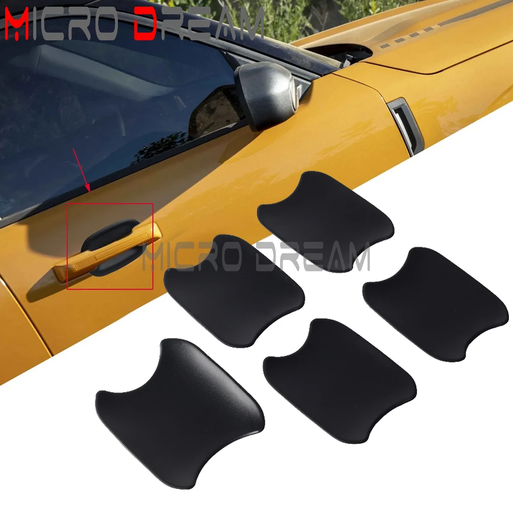 

5PCS/1SET ABS Plastic Car Accessories Exterior Door Handles Bowl Cap Cover Protector Sticker For 2021 2022 2023 Ford Bronco