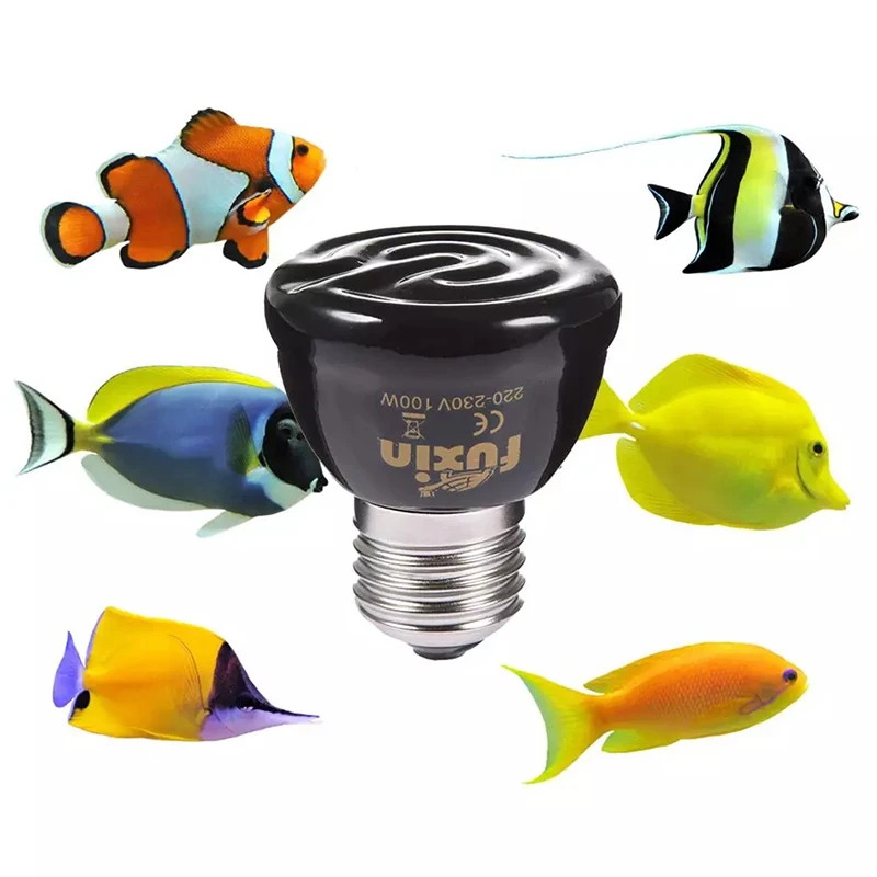 

Far-Infrared Pet Heating Lamp Khan Steam Ceramic Heat Lamp Pet Heating Bulb Lizard Tortoise Reptiles Box Warmer 20W/60W/100W