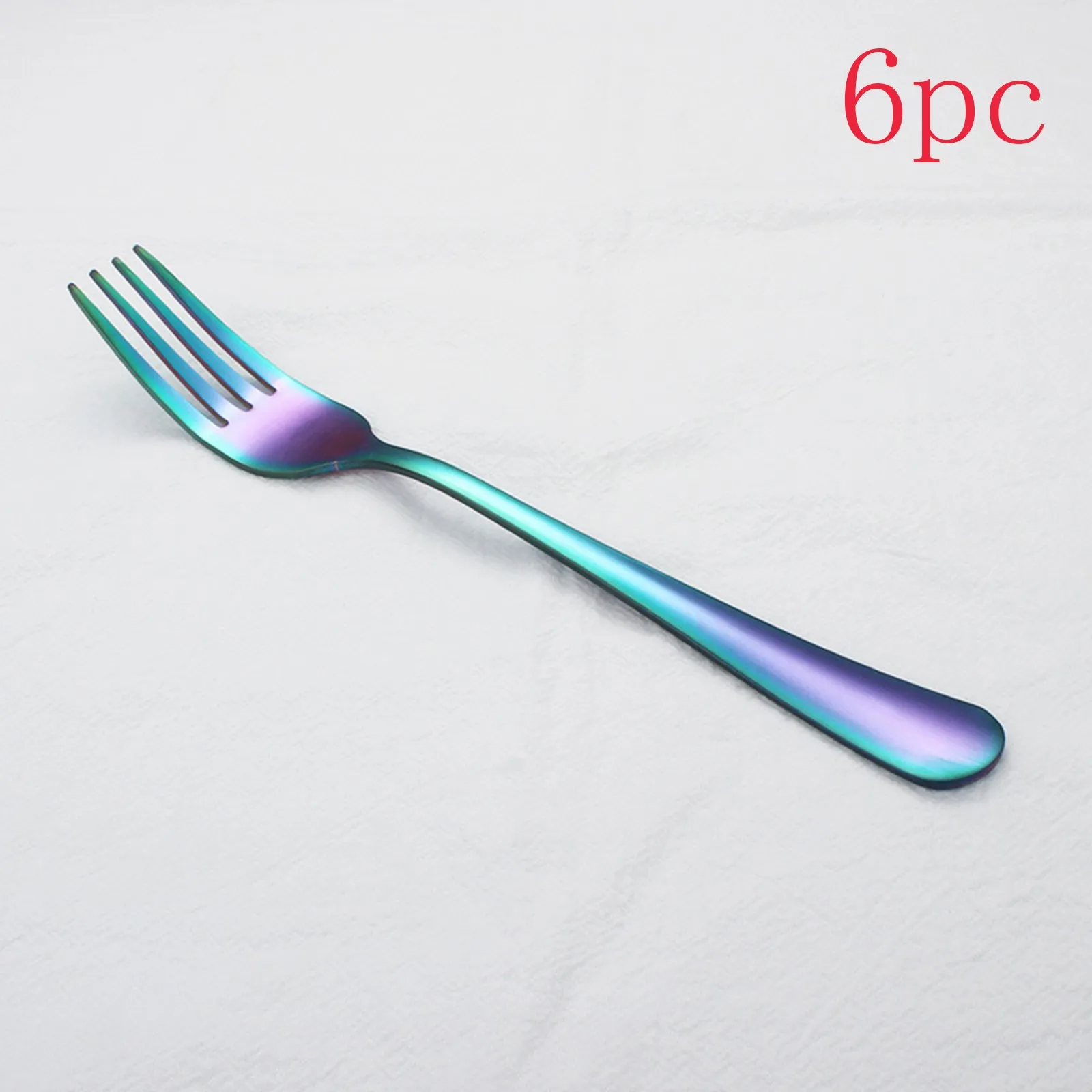 6 Piece Stainless Steel Kitchen Flatware Modern Dessert Fork