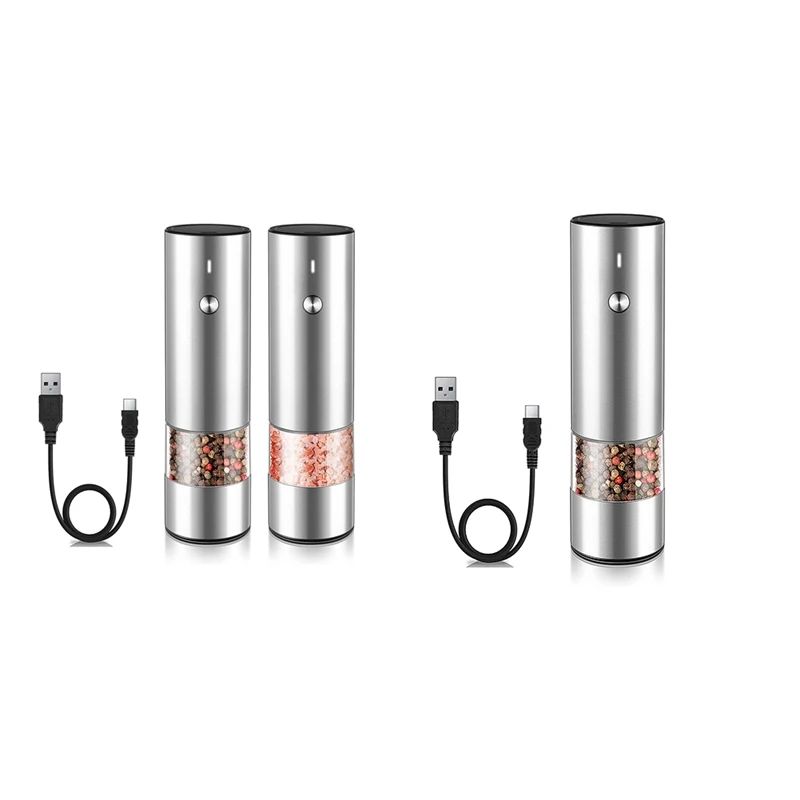 

Electric Salt And Pepper Grinder, Pepper Mill, Automatic Salt And Pepper Grinder Set With Adjustable Coarseness