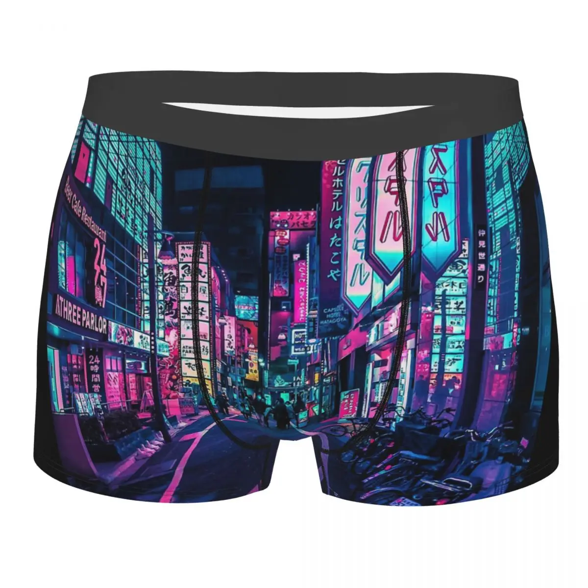 

Cyber Retro Tokyo A Neon Wonderland Underpants Homme Panties Male Underwear Sexy Shorts Boxer Briefs