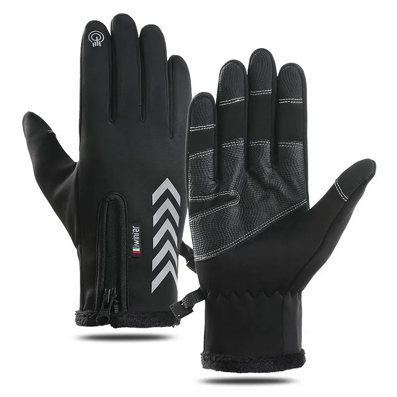 

Touch Screen Motorbike Racing Riding Gloves Winter Motorcycle Gloves Winter Thermal Fleece Lined Waterproof Heated Guantes