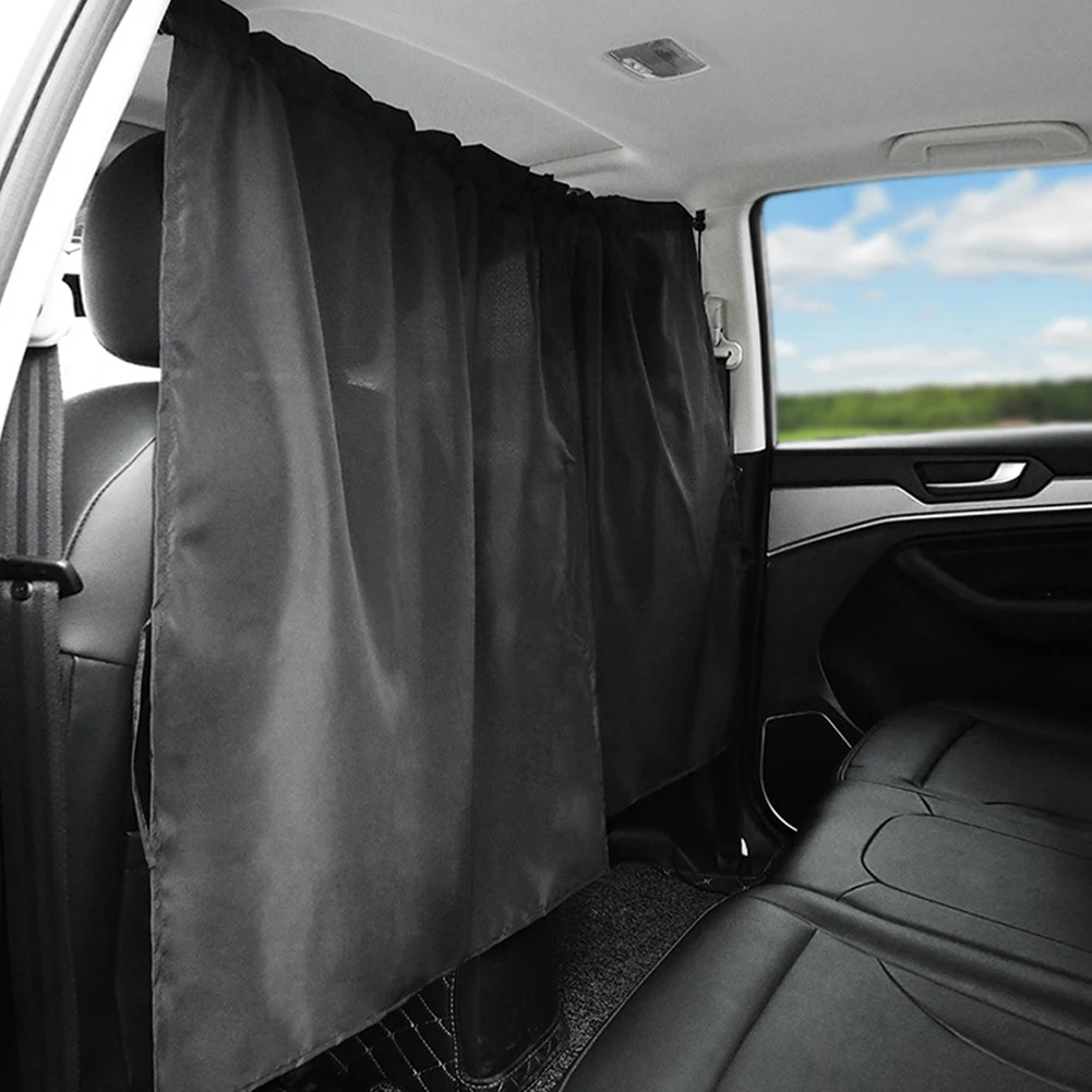 

2Pcs Car Taxi Cab Divider Van Cabin Curtain Campervan Protective Privacy Front Rear Seat Divider Curtain Window Sunshade Cover