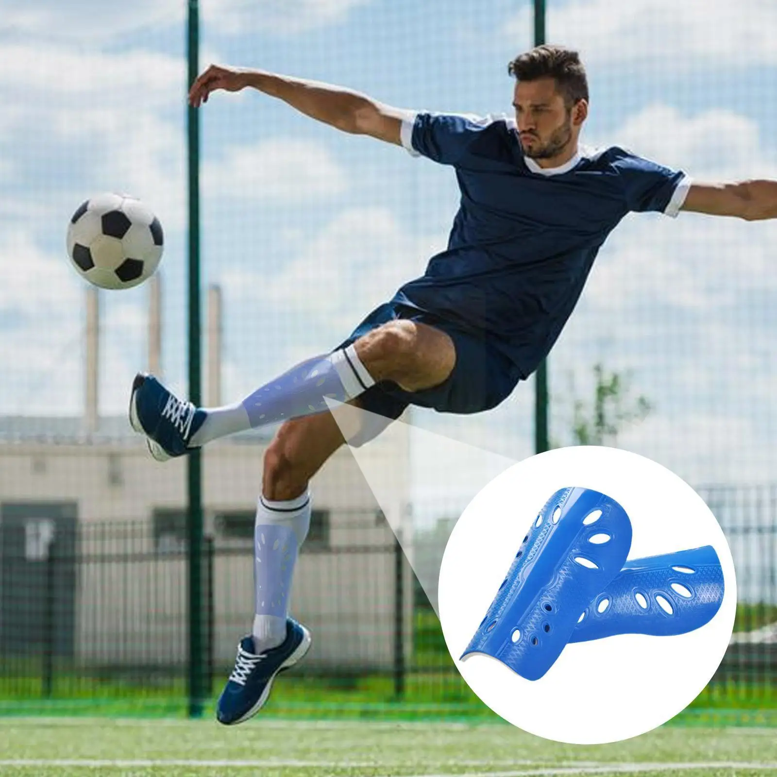 

1 Pair Sports Soccer Football Shin Pads Sport Guard Legging Strapless Breathable Pads For Kids Aldult Protective Gear E8g8