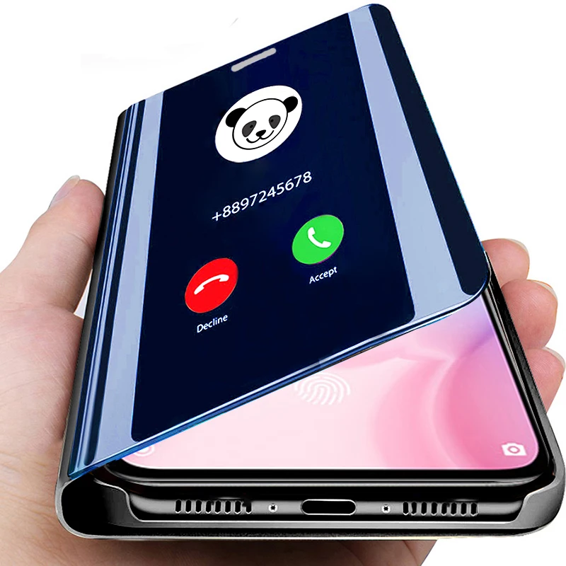 

Smart Mirror Flip Phone Case For Motorola G8 Power Lite View PU Leather Stand Cover For Moto G7 Play G8 Plus Protective Shell