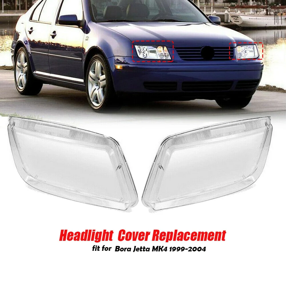 Right Side for Bora Jetta MK4 1999-2004 Car Headlight Lens Cover Lampshade Front Light Shell