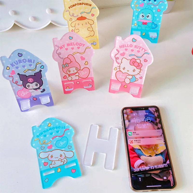 

Kawaii Cartoon Cinnamoroll MyMelody Kuromi Kitty Cat Anime Sanrioed Lazy Desktop Mobile Phone Tablet Stand Cute Girly Heart Gift
