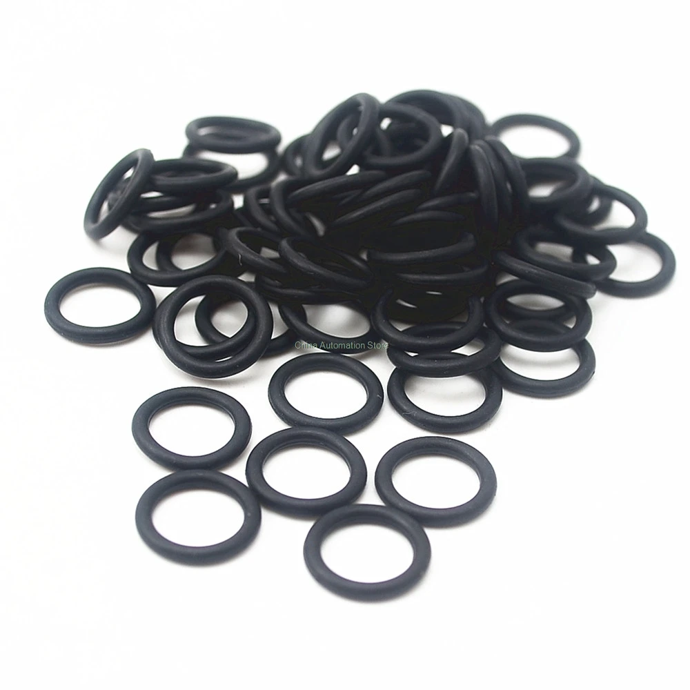 

100Pcs Black "O" Type Sealing Rubber Ring Gaskets 5/6/7/8/9/10 *2 MM