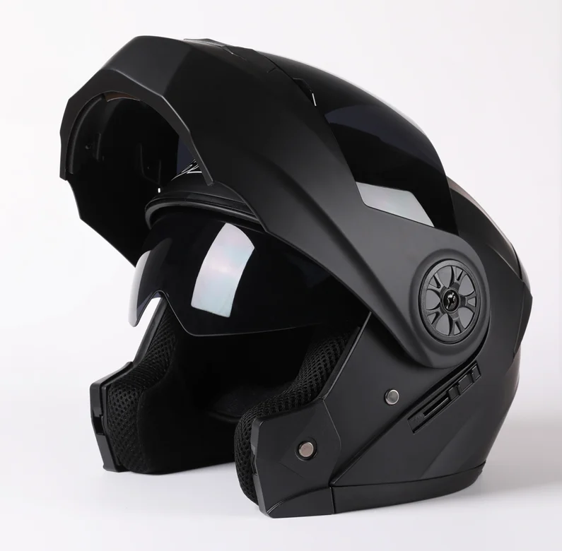 2020 New Arrival Men Motorcycle Professional Racing Flip Up Helmet ABS Material Modular Dual Lens Helmets DOT Certification