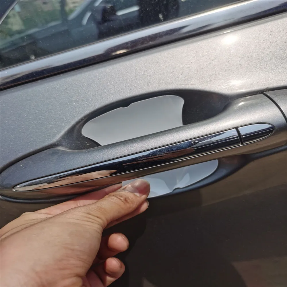 

5 шт. наклейки на дверные ручки автомобиля, защитная пленка для Toyota PRADO COASTER REIZ PRIUS COROLLA highlander