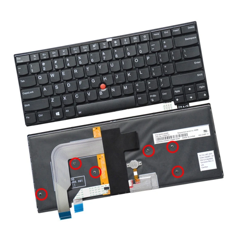 Английская клавиатура для ноутбуков thinkPad 13 2nd New S2 (2nd) T460s T460p T470s T470p черные