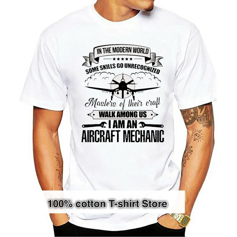 

Tshirt Homme 2019 New Print T Shirt Mens Short Sleeve Hot Aircraft Mechanic Shirt - I'M An Aircraft Mechanic Tee Shirt