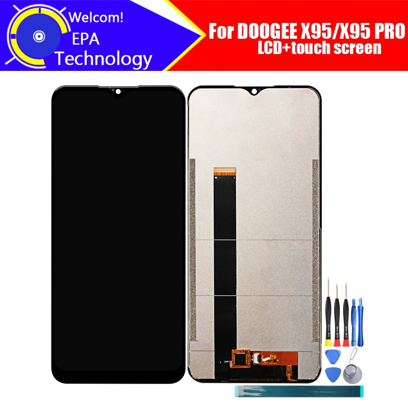 

6,52 дюймовый ЖК-дисплей Doogee X95 + кодирующий преобразователь сенсорного экрана в сборе 100% Оригинальный ЖК-дисплей + сенсорный дигитайзер для DOOGEE X95 PRO + инструменты.