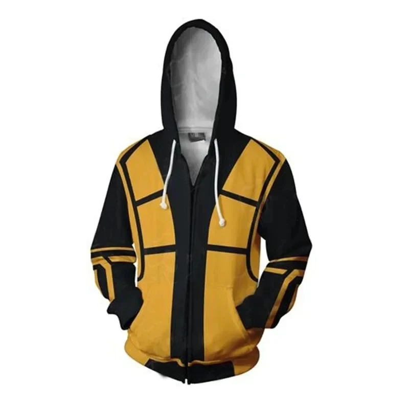 Фото TYV55Game Mortal Kombat - Костюм для косплея, толстовка с капюшоном, худи Sub-Zero Scorpion L25 №1