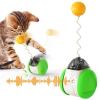 tumbler swing toys for cats kitten interactive balance car cat bite resistant funny leaking food toy pet products gatos arenero