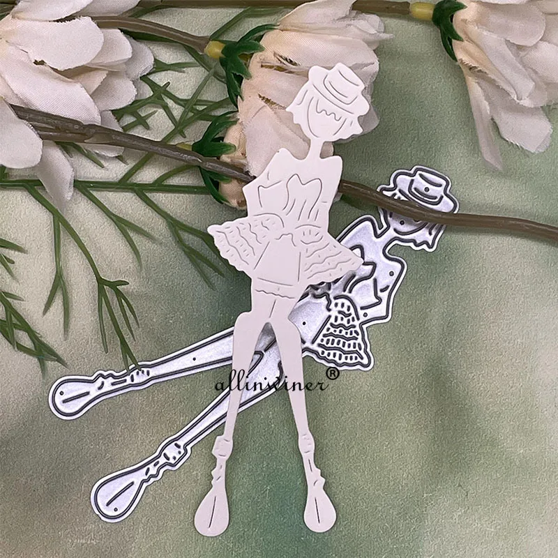 

Top hat girl Metal Cutting Dies Stencils For DIY Scrapbooking Decorative Embossing Handcraft Die Cutting Template