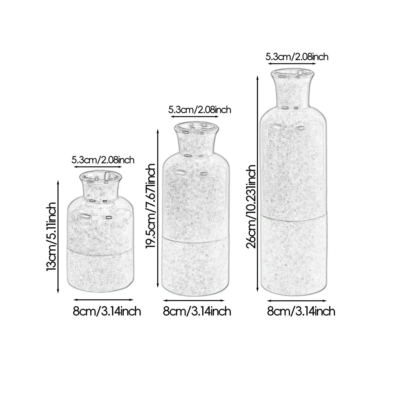 3 шт. керамическая ваза винтажная Минималистичная ретро для стола Цветочная