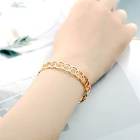 2022 new titanium steel cuff bracelets hoop open adjustable hollow bracelet jewelry for men and women