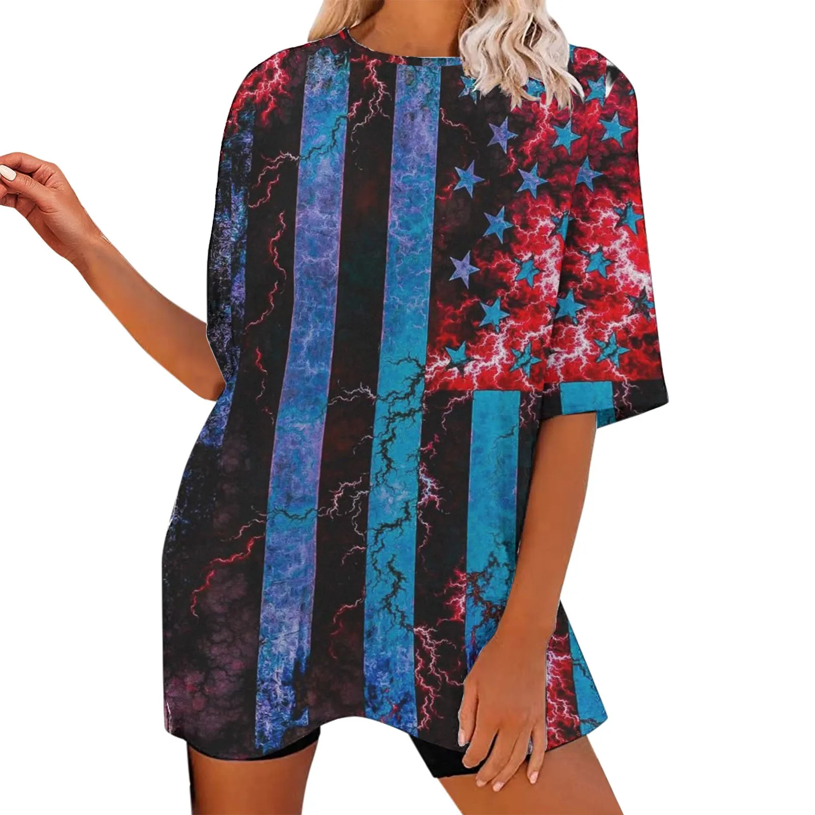 

Брендовая одежда для тренировок, Женская Стандартная Повседневная Винтажная футболка с коротким рукавом, свободная футболка в полоску с кр...