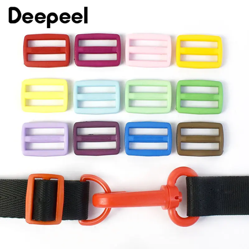 

50 шт. 16/20/25 мм пластиковый тройной скользящий слайдер Пряжка регулирующая застежка рюкзак ремешок сумки ремень Багаж тесьма DIY Швейные аксес...