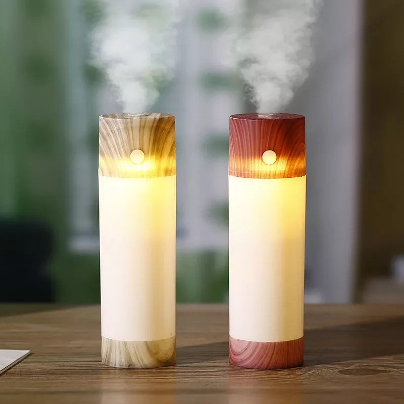 

Air-Humidifier Household Ultrasonic Aroma Air Diffuser Wood Grain USB Aromatherapy Cool Mist Maker with Night Light