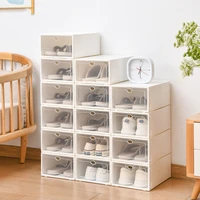 36pcs shoe storage boxes drawer type front opening shoe rack organizer shoes container womens sneakers combined shoe cabinet