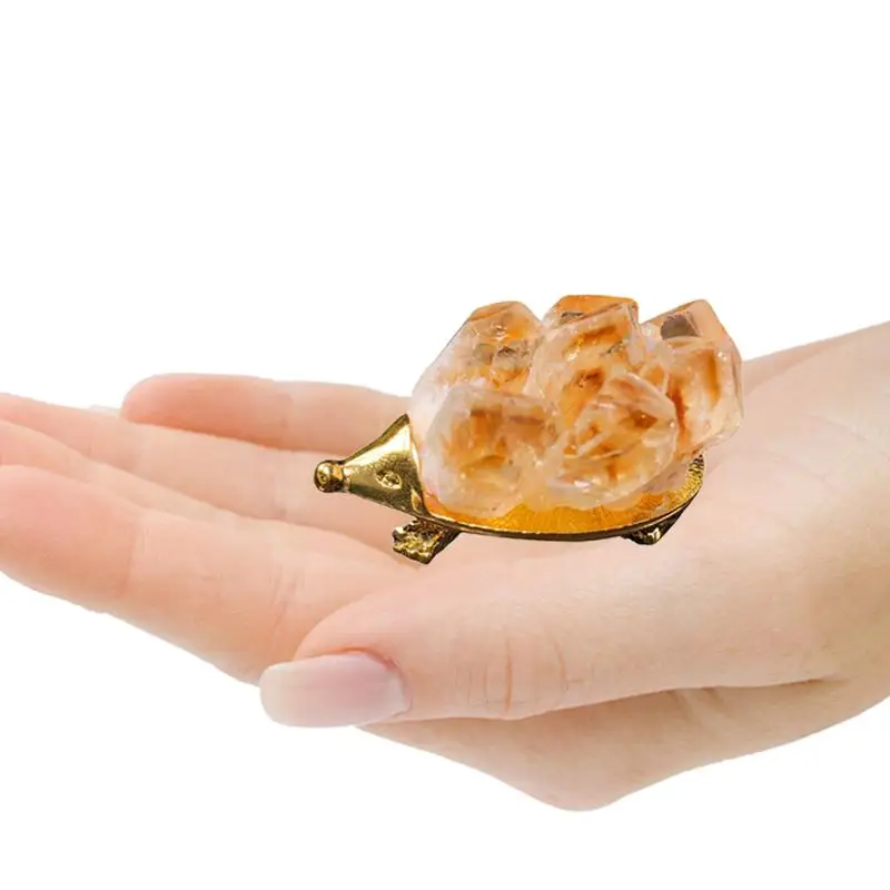 

Natural Fluorite Hedgehog Natural Stone Carving Hand-Carved Gemstone Healing Crystal Collection Home Table Decoration Ornaments