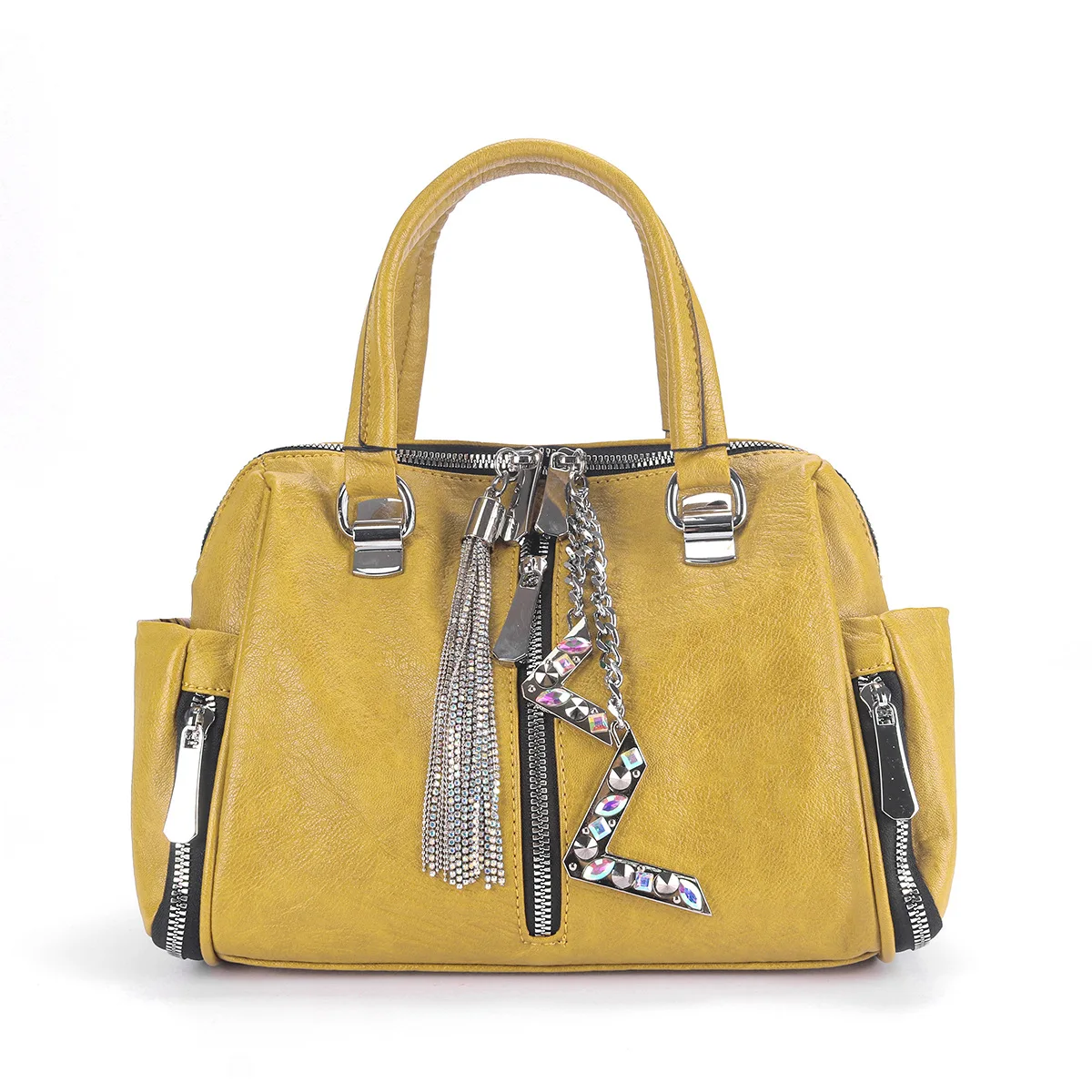 

Women's Handbag Metal Diamond Pendant Large Capacity Luxury Women's Brand Bag Temperament Fashionable And Generous Shoulder Bag