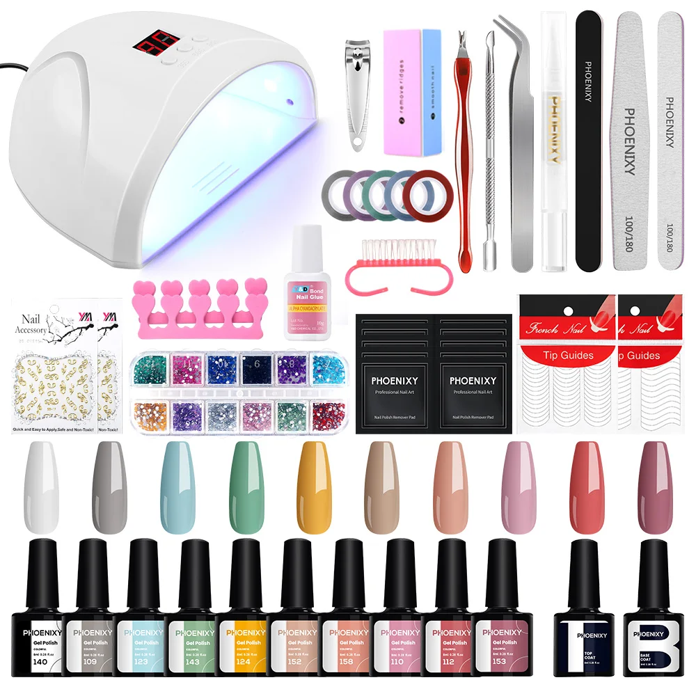 

Набор для дизайна ногтей, 8 мл, Ранняя лампа для сушки ногтей, 10 цветов, Полупостоянный УФ-Гель-лак, профессиональный Гель-лак, набор инструментов для ногтей