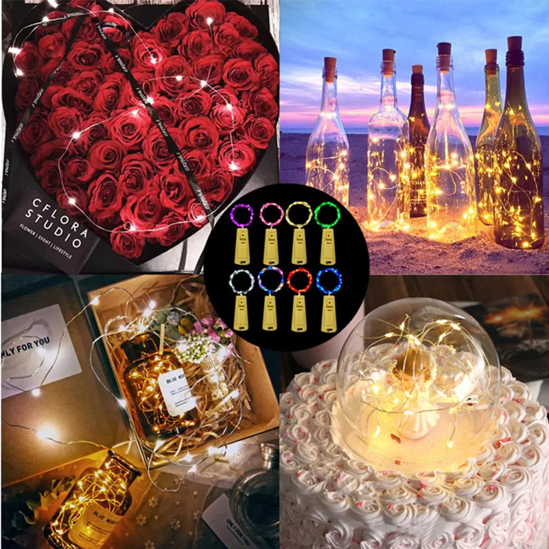 3pcs Wine Bottle Light with Cork LED Battery Strings Fairy Lights for Wedding Christmas Halloween Bar Decor Outdoor |
