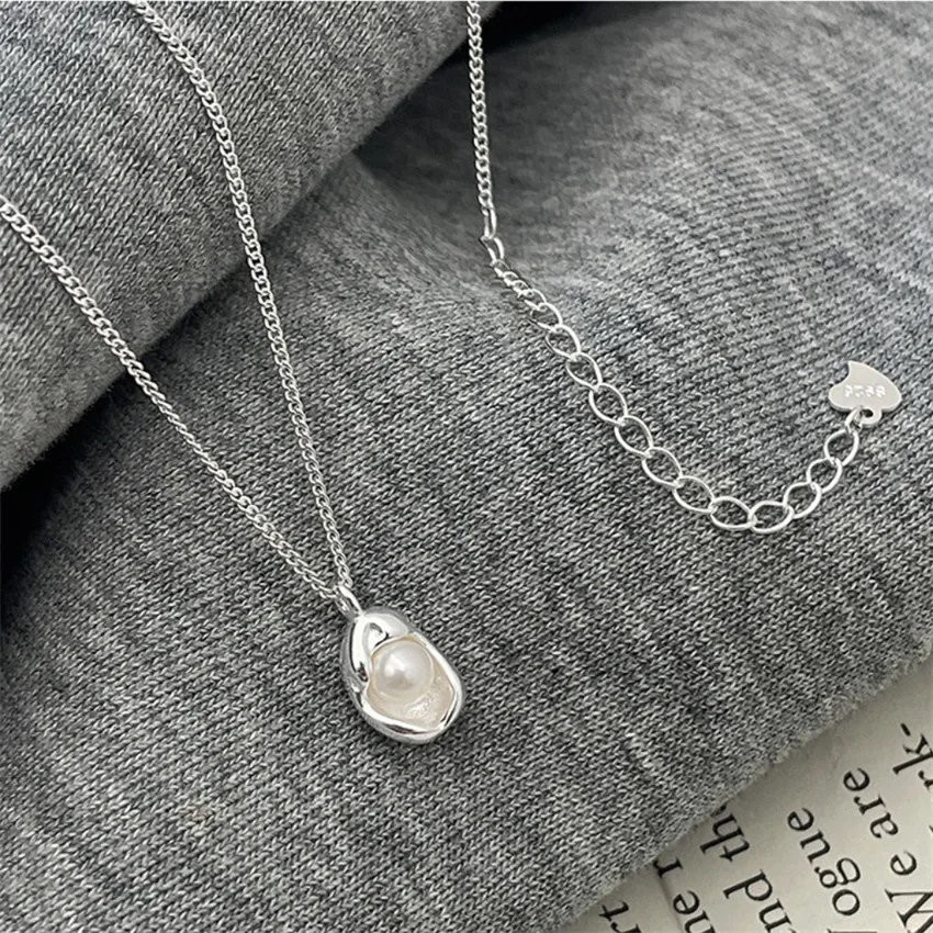 2024 новое элегантное ожерелье из жемчужной ракушки женское минималистичное