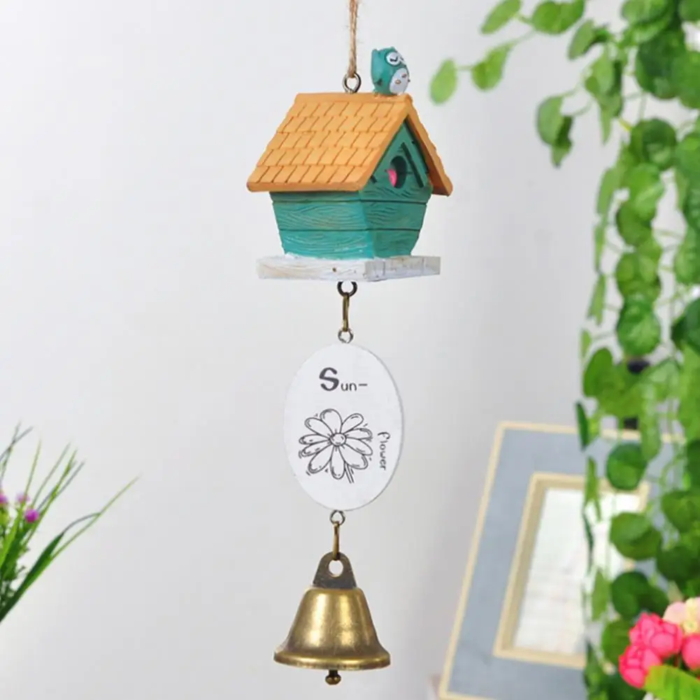 

Wind Chimes Attractive Pleasant Voice Decorative Bird House Cage Wind-bell Home Pendant Ornament for Balcony