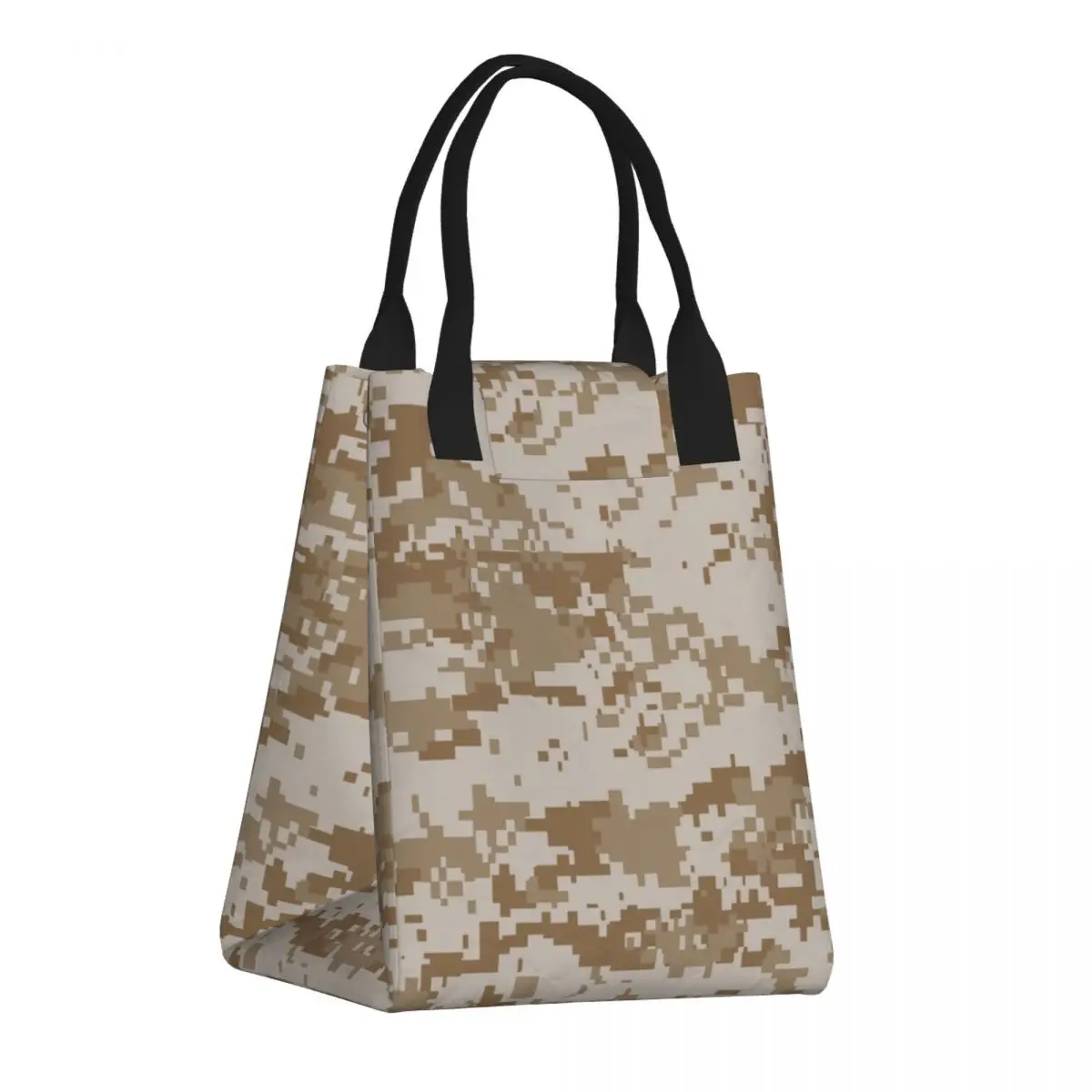 

Digital Desert Camo Insulated Lunch Tote Bag Military Army Camouflage Portable Warm Cooler Thermal Lunch Bag Food Container Tote