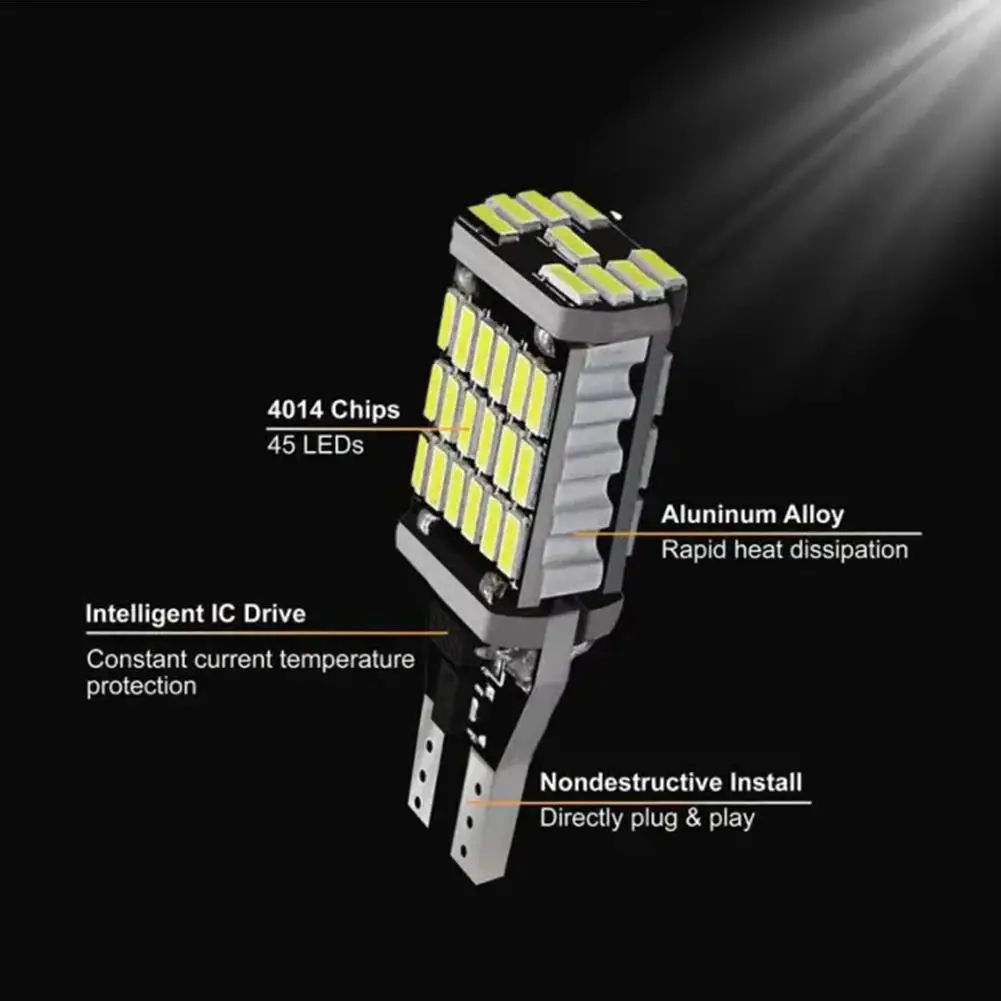 T15 4014 45SMD Авто светодиодный фонарь заднего хода с декодированием Высокий