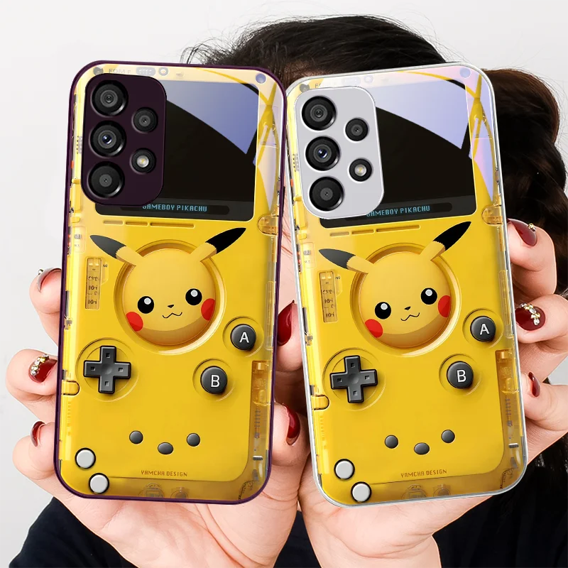 Игровая консоль Little Pikachu для Samsung Galaxy S24 Plus S20 21 FE S23 Ultra S8 9 A70 72 73 50 51 52 53 чехол