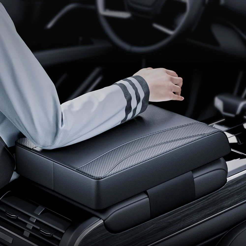 Автомобильный Регулируемый Автоматический Подлокотник-органайзер Кожаная