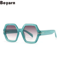 boyarn eyewear modern retro geometry hexagonal sunglasses fashion street photography ins style poster sunglasses women