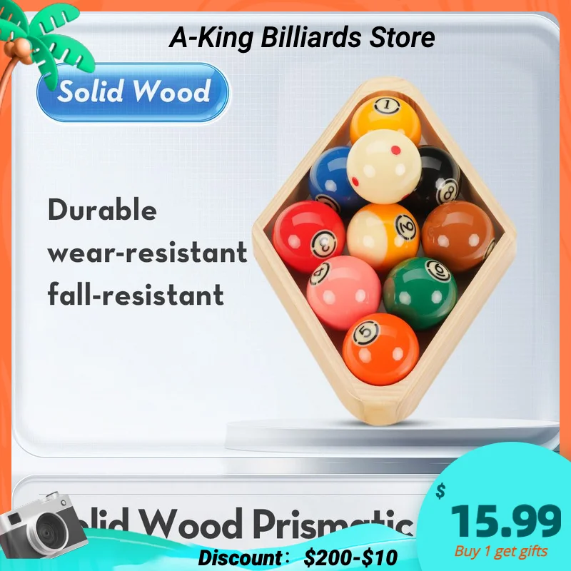 "Wooden Billiard Ball Rack Billiard 8Ball TripleCornered Rack 9Ball
